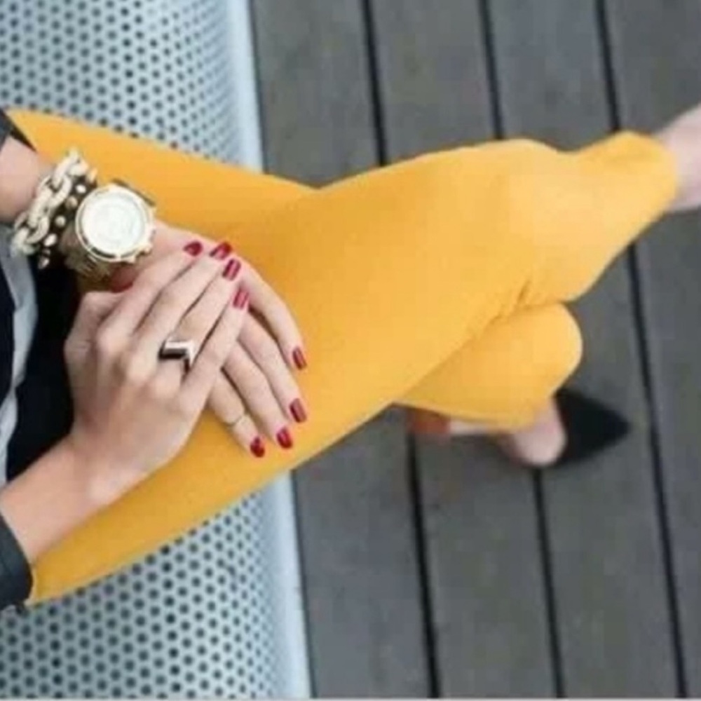 Apt 9 Skinny Leg Modern Fit Mustard Size 10